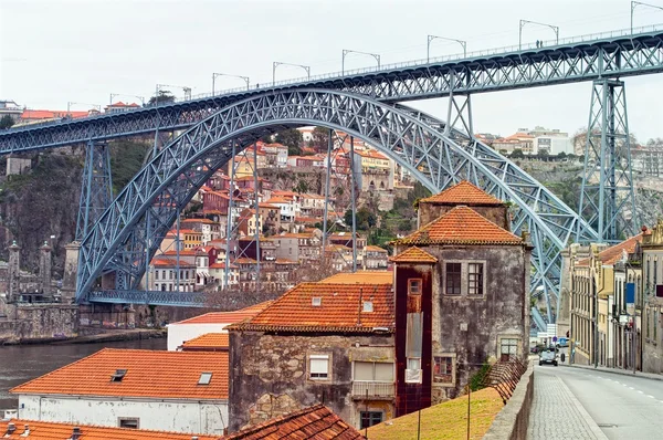Porto, Portekiz köprü Douro nehir ve Dom Luis. UNESCO