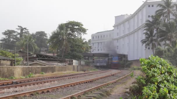 Colombo Sri Lanka Januari 2018 Traditionele Sri Lankaanse Trein Met — Stockvideo