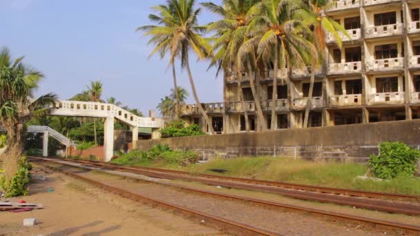 Colombo Sri Lanka Januari 2018 Traditionele Sri Lankaanse Trein Met — Stockvideo