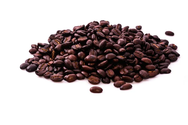 Koffie bruin, bruin koffie op witte achtergrond Stockfoto