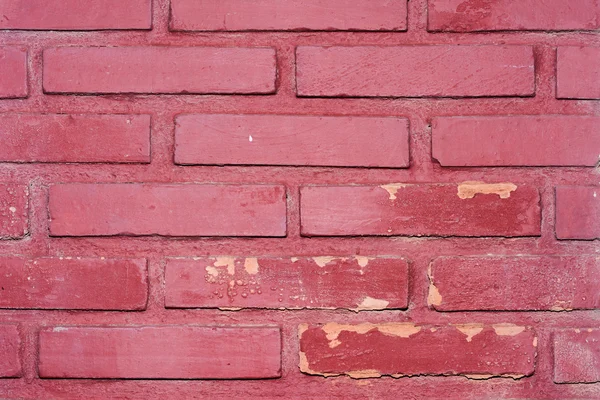 Verwitterte Textur der gefärbten alten dunkelbraunen und roten Backsteinwand Hintergrund — Stockfoto