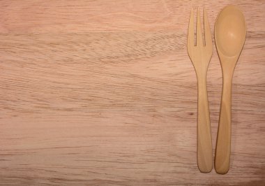 tahta kaşık ve çatal