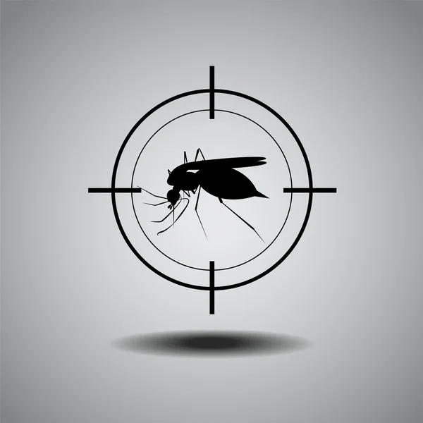 Parar mosquito, design de ícone plano, logotipo —  Vetores de Stock