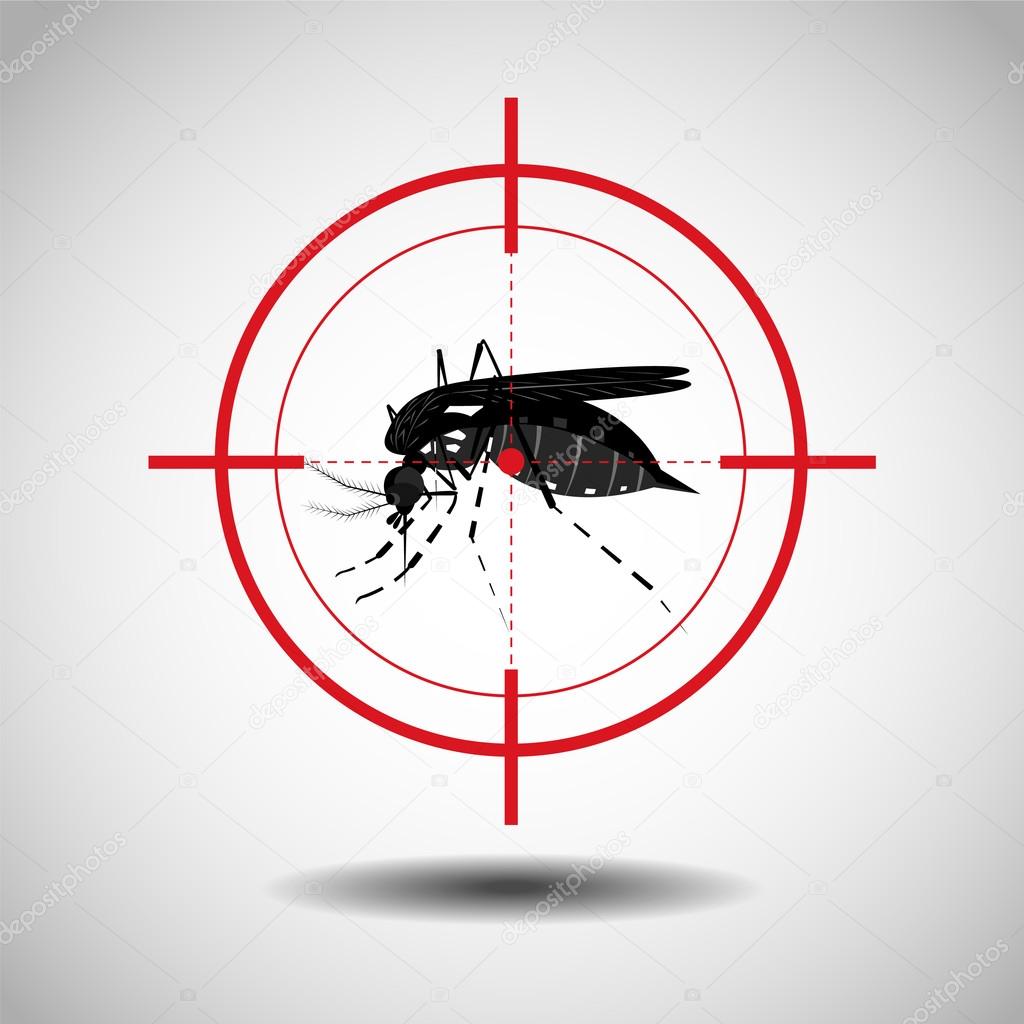 kill mosquito , flat icon design,logo