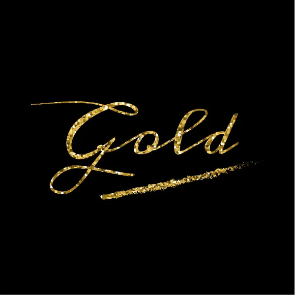 Gold typography, gold background — Stock Vector