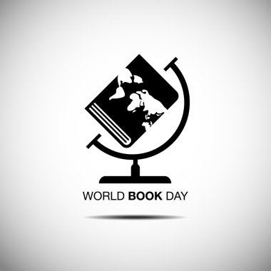 Dünya kitap ve telif hakkı günü, logo, simge, düz tasarım, vektör, 