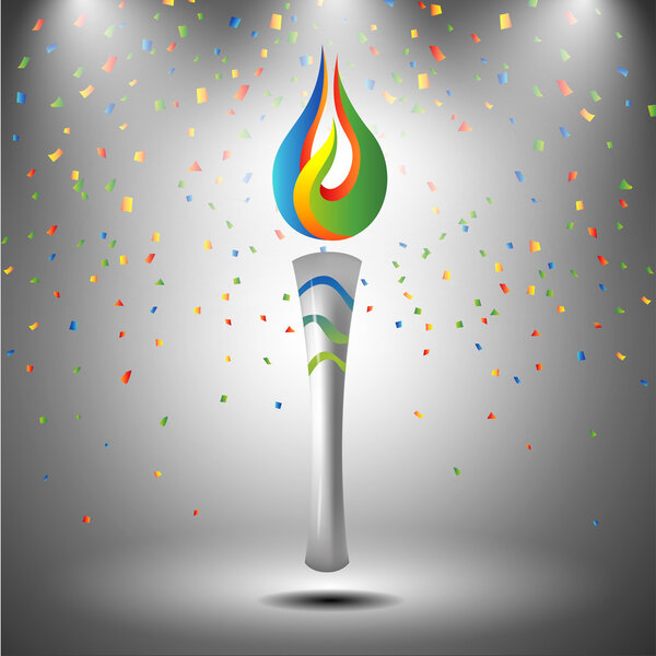 Факел - символ спортивных побед
 