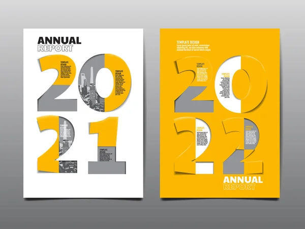 Annual Report 2021 2022 Future Business Template Layout Design Cover — Stock Vector