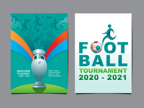 Torneo Europeo Fútbol 2020 2021 Fondo Ilustración — Vector de stock