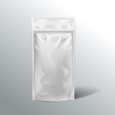 Mockup boş folyo yemek veya içmek, vektör çizim