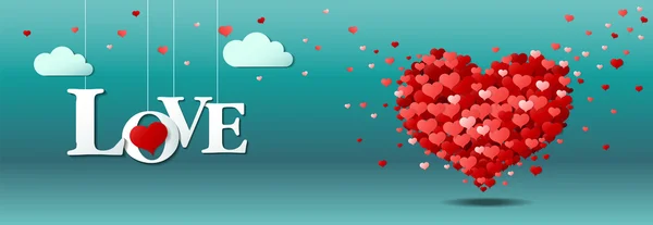 Liebe in der Luft, Valentinstag — Stockvektor