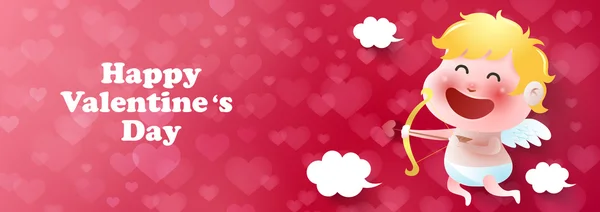 Cupido bonito, valentines, vetor —  Vetores de Stock