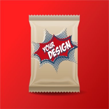 Gıda Snack paketi, kahverengi renk folyo
