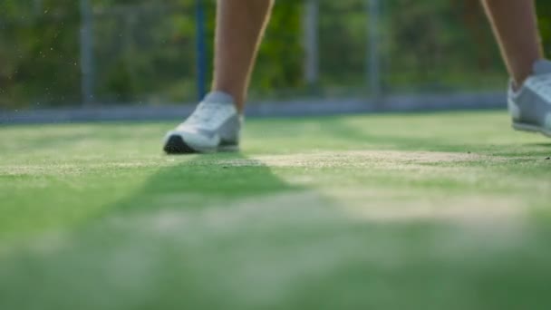 Entrenamiento de deportistas con pelota — Vídeos de Stock