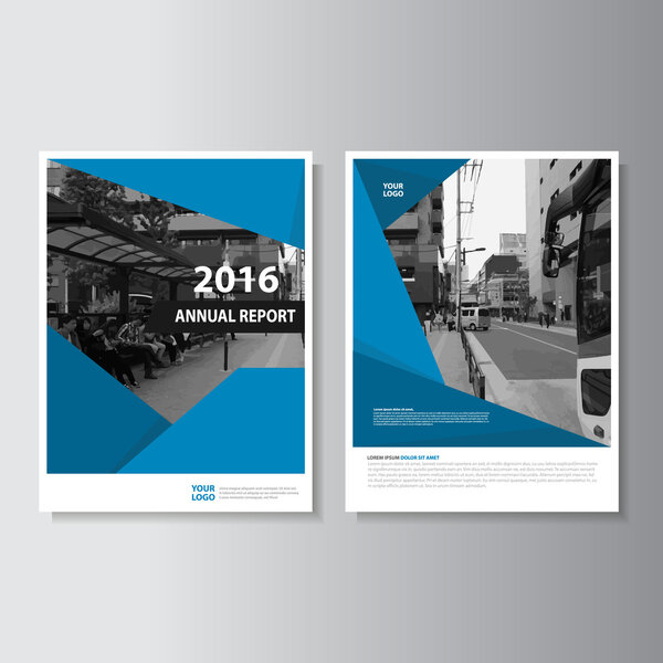 Векторная брошюра Брошюра Формат флаера формата А4, дизайн обложки ежегодной книги отчетов, Абстрактные синие шаблоны презентации

