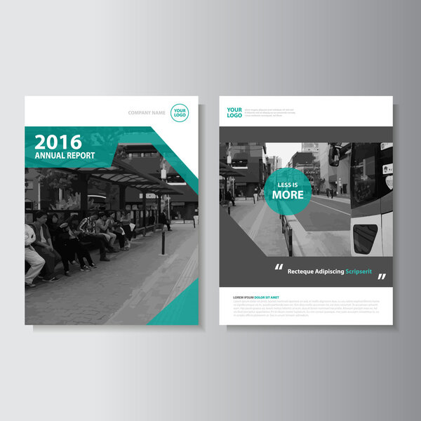 Векторная брошюра Брошюра Формат флаера формата А4, дизайн обложки ежегодной книги отчетов, Абстрактные зеленые шаблоны презентации

