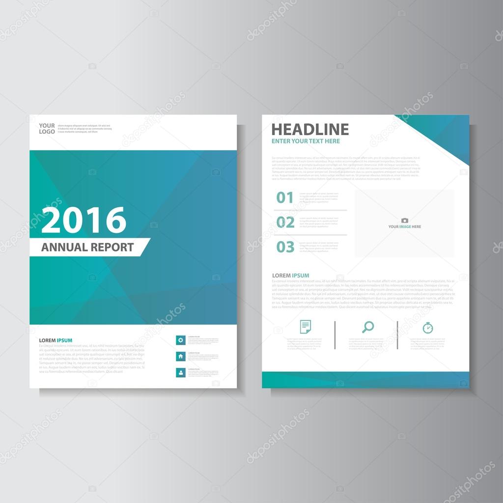 Vector Leaflet Brochure Flyer template A4 size design, annual report book cover layout design, Abstract green presentation templates