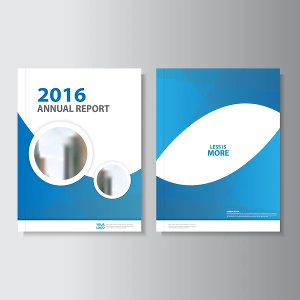 Blue Vector annual report Brochure Brochure Flyer template design, book cover layout design, Abstract blue presentation templates — Vettoriale Stock