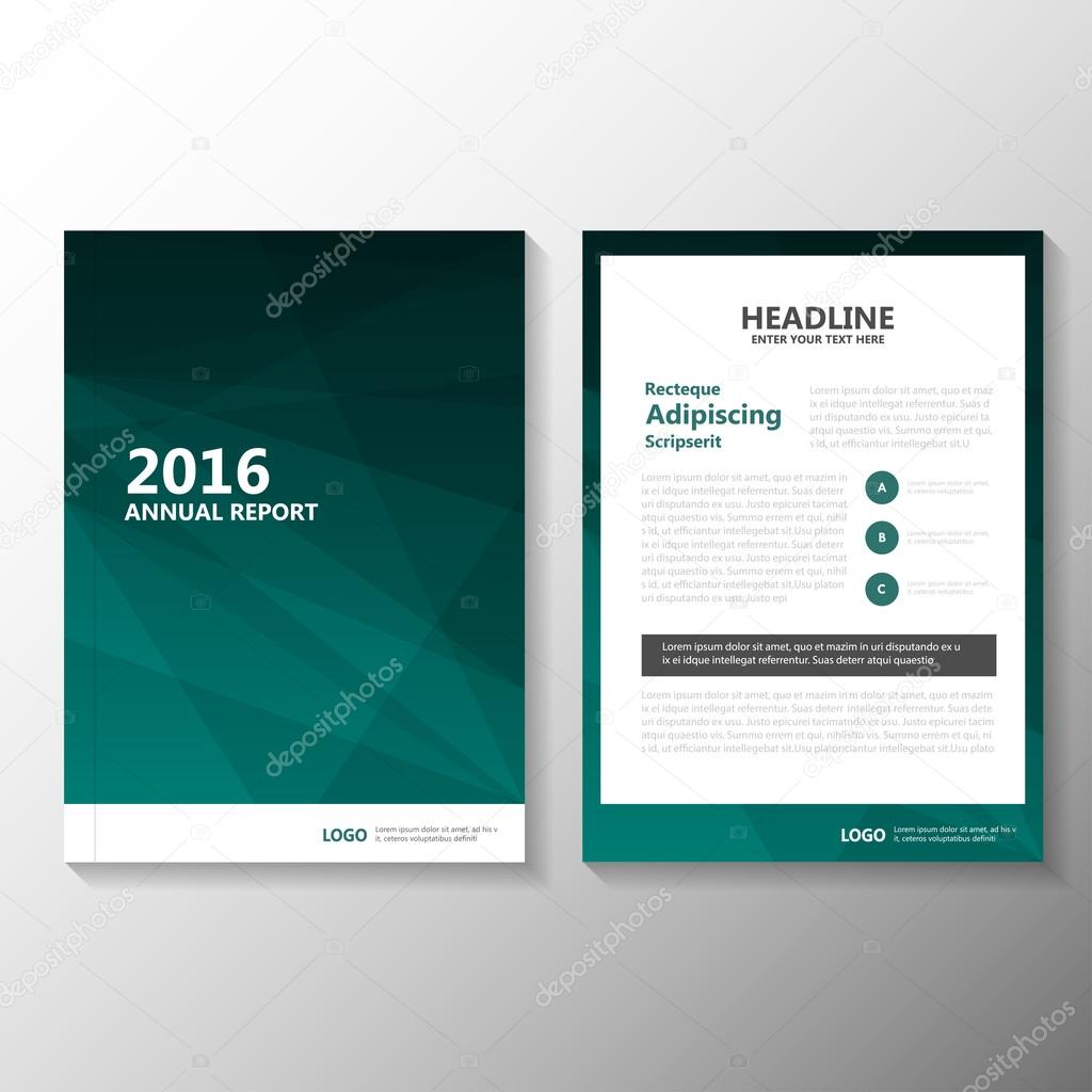 Abstract business Green Vector annual report Leaflet Brochure Flyer template design, book cover layout design, green presentation templates