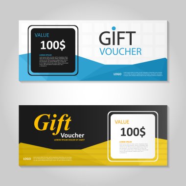 Sigorta primi zerafet mavi ve altın hediye çeki düzen tasarım şablonu ayarla, sertifika indirim kupon desen vektör alışveriş için