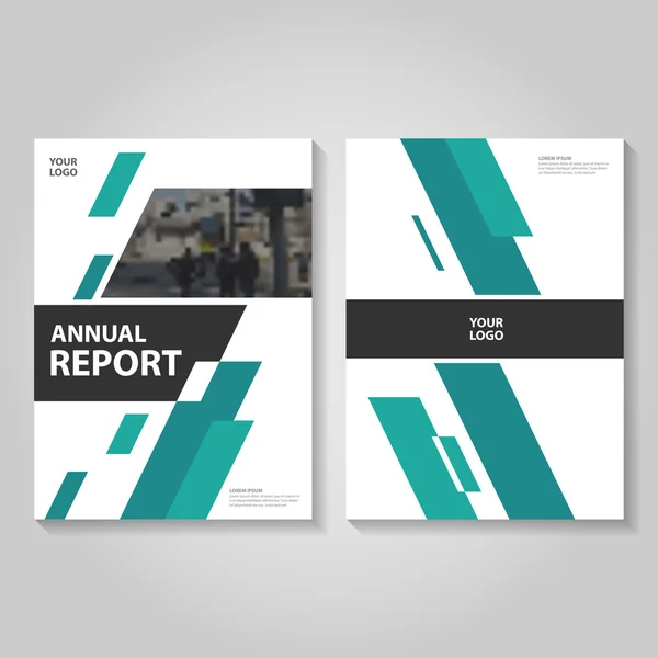 Relatório anual do vetor verde Folheto Folheto Projeto de modelo de folheto, design de layout de capa de livro, modelos de apresentação verde abstrata —  Vetores de Stock