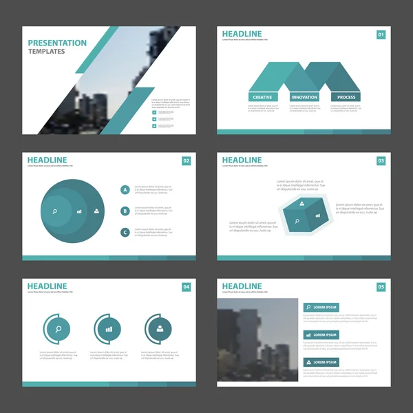 Blå abstrakt presentation mallar, Infographic element mall platt design för broschyr flyer broschyr marknadsföring reklam banner mall — Stock vektor