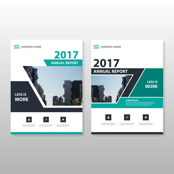 Yeşil siyah yıllık rapor broşür broşür ve ilan şablon tasarım, kitap kapak düzeni tasarımı, iş sunu şablonu, a4 boyutu tasarlamak vektör — Stok Vektör
