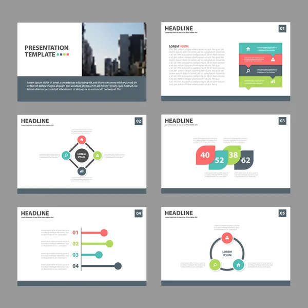 Barvitý abstraktní prezentace šablony, Infographic prvky šablony plochý design pro výroční zpráva brožura leták leták marketing reklama šablona nápisu — Stockový vektor