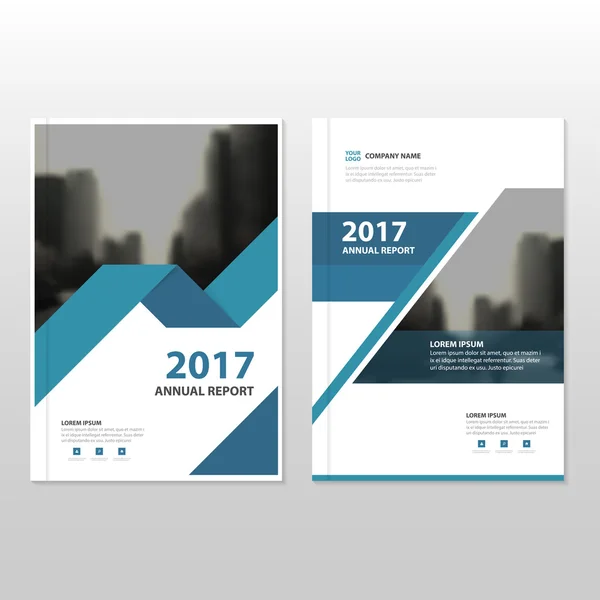 Mavi vektör yıllık rapor broşür broşür ve ilan şablon tasarım, kitap kapak düzeni tasarımı, iş sunu şablonu, a4 boyutu tasarım — Stok Vektör