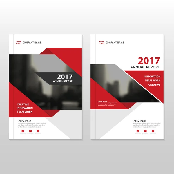 Laporan tahunan Red Vector Desain templat Leaflet Brochure Flyer, desain tata letak sampul buku, templat presentasi bisnis abstrak, desain ukuran a4 - Stok Vektor