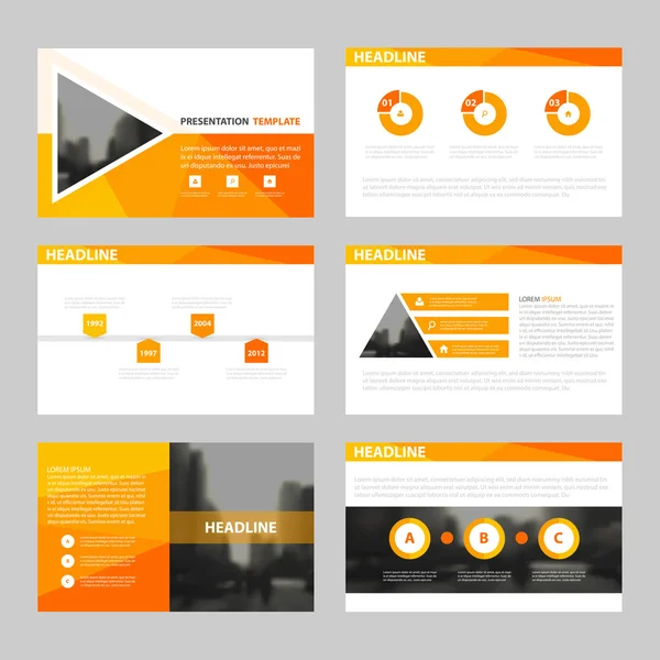 Negócios abstratos Elementos infográficos, modelo de apresentação ilustração vetorial de design plano para web design —  Vetores de Stock