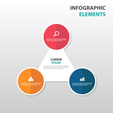 Soyut iş Infographics elemanları, sunum şablonu web tasarımı için düz tasarım vektör illüstrasyon