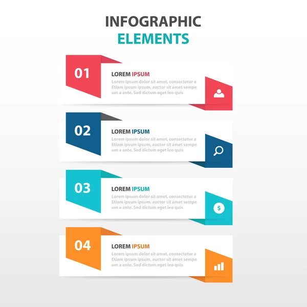 Abstrakte Etiketten Geschäftsinfografik Elemente, Präsentationsvorlage flache Designvektorillustration für Web-Design — Stockvektor