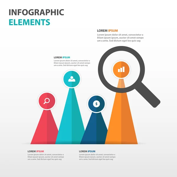 Negocios abstractos Elementos de infografía, plantilla de presentación ilustración vectorial de diseño plano para diseño web — Archivo Imágenes Vectoriales