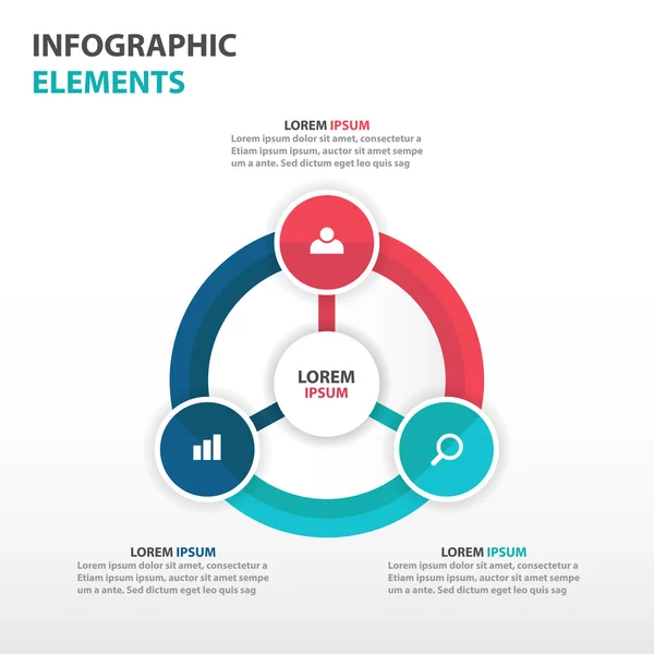 Abstract circle business Infographics elements, presentation template flat design vector illustration for web design marketing advertising — Stock Vector