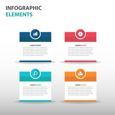 Özet metin kutusu iş Infographics öğeleri, sunu şablonu düz tasarım vektör çizim reklam pazarlama web tasarımı için