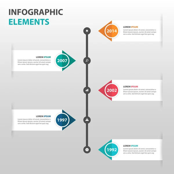 Abstract timeline business Elementos infográficos, modelo de apresentação ilustração vetorial de design plano para publicidade de marketing de web design —  Vetores de Stock