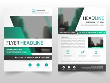 Yeşil iş broşür broşür ve ilan yıllık rapor şablonu tasarım, kitap kapak düzeni tasarımı, iş sunu şablonu, a4 boyutu tasarım