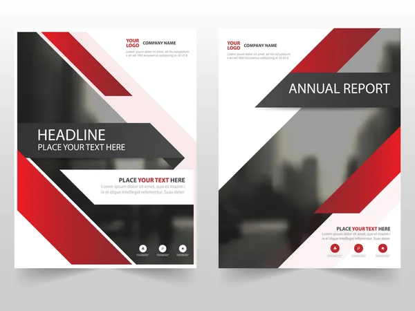 Red technology business Brochure Leaflet Flyer annual report template design, book cover layout design, abstrak business presentation template, a4 size design - Stok Vektor