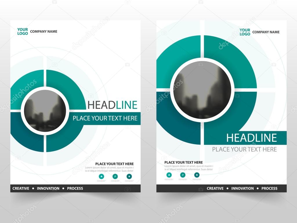 green circle vector annual report leaflet brochure flyer template flyer circle design