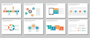 Blue green red orange presentation templates Infographic elements flat design set for brochure flyer leaflet marketing advertising