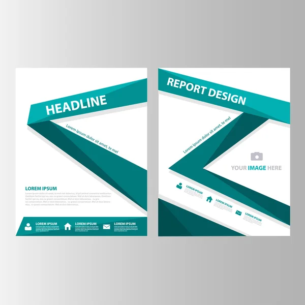 Green Label brochure flyer leaflet presentation templates Infographic elements flat design set for marketing advertising — Διανυσματικό Αρχείο