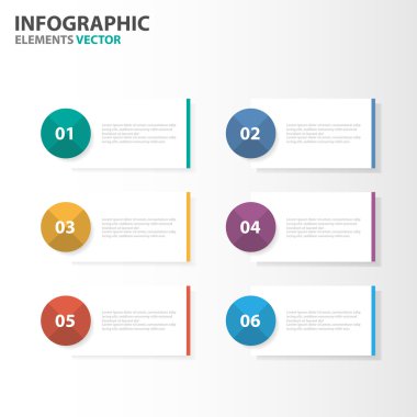 Colorful Infographic elements presentation templates flat design set for brochure flyer leaflet marketing advertising clipart