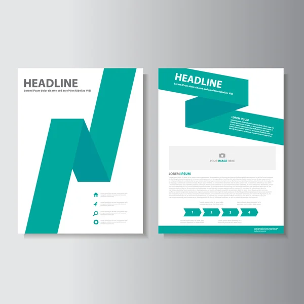 Geen brochure folder Folder presentatiesjablonen Infographic elementen flat ontwerpset voor marketing reclame — Stockvector