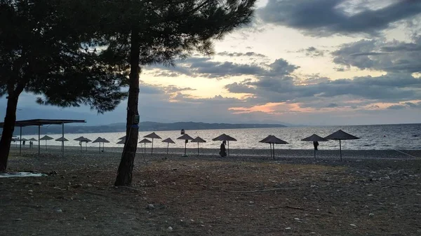 Sonnenaufgang Strand Abchasien Sommer — Stockfoto