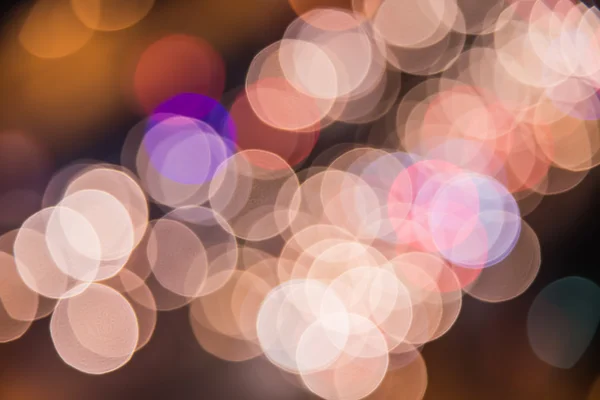 Lichten wazig bokeh achtergrond van stad nacht, vintage — Stockfoto