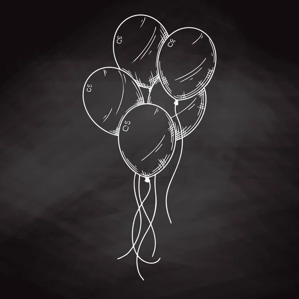 Différents Ballons Balles Gonflables Sur Une Ficelle Illustration Vectorielle Dans — Image vectorielle