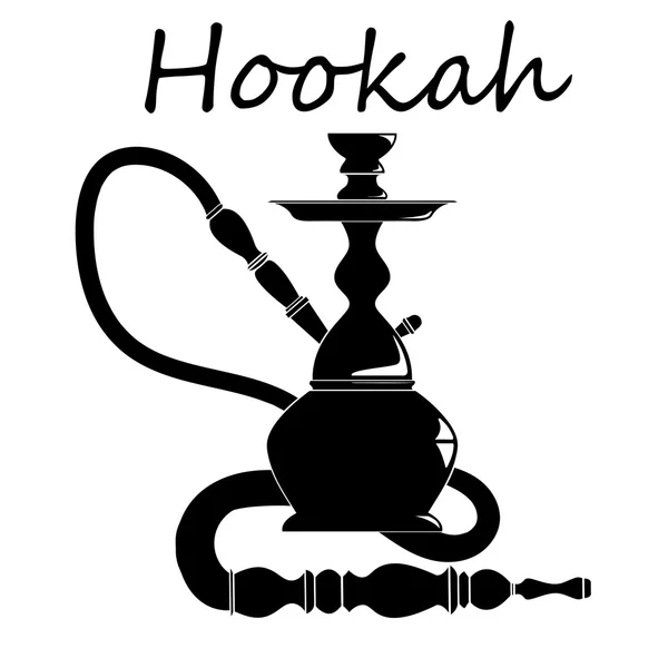 Shisha nargile siyah siluet.