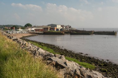 Paull, Yorkshire, Birleşik Krallık - 3 Temmuz 2021: mavnalar karaya oturdu. 