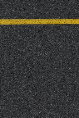 Düzey Asfaltlı yol bölen bir sarı çizgili. Asfalt, en iyi görünüm doku.